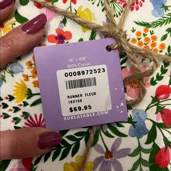 Sur La Table Multicolor Floral Runner - Picture 4 of 4